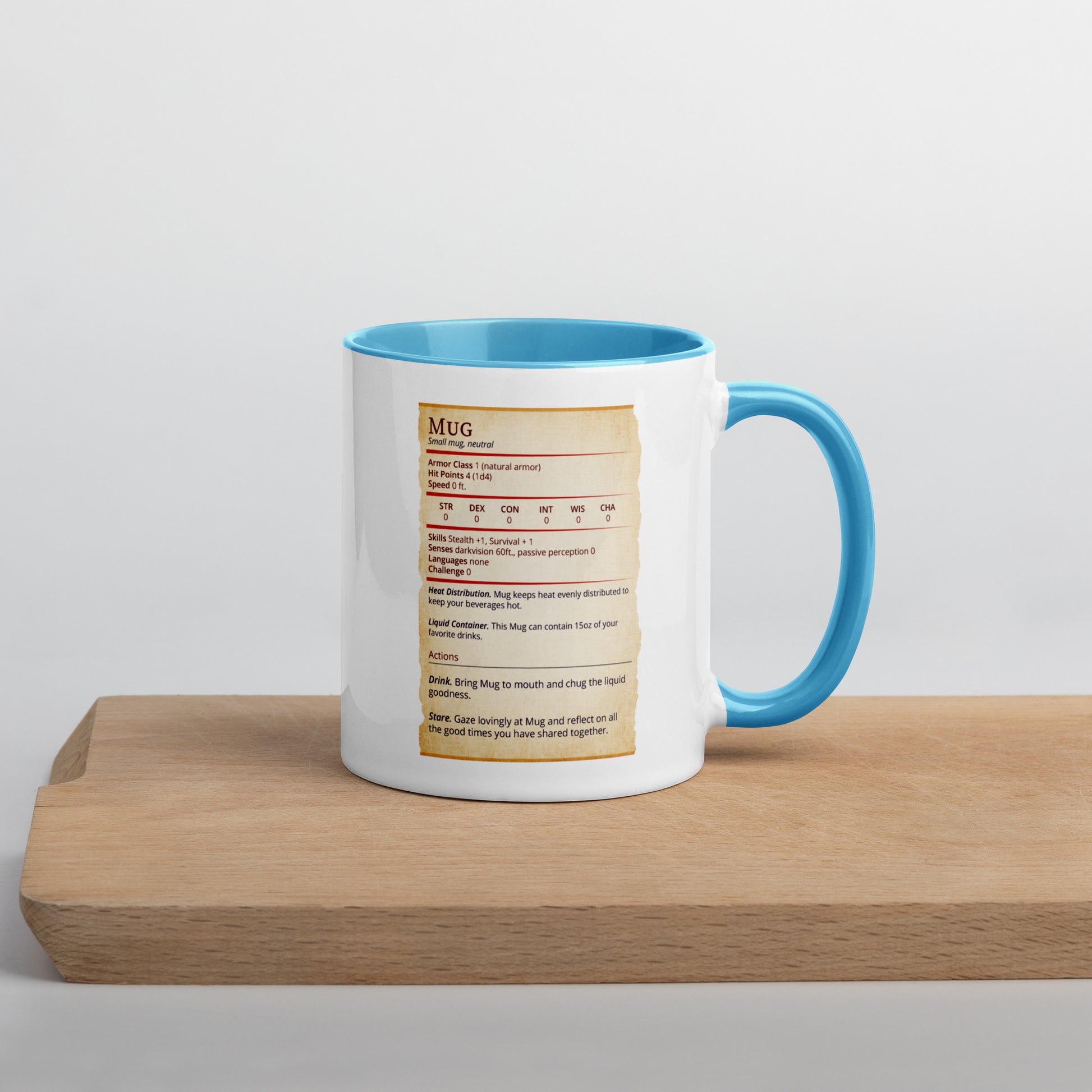 Mug Stat Card with Color Inside  Level 1 Gamers