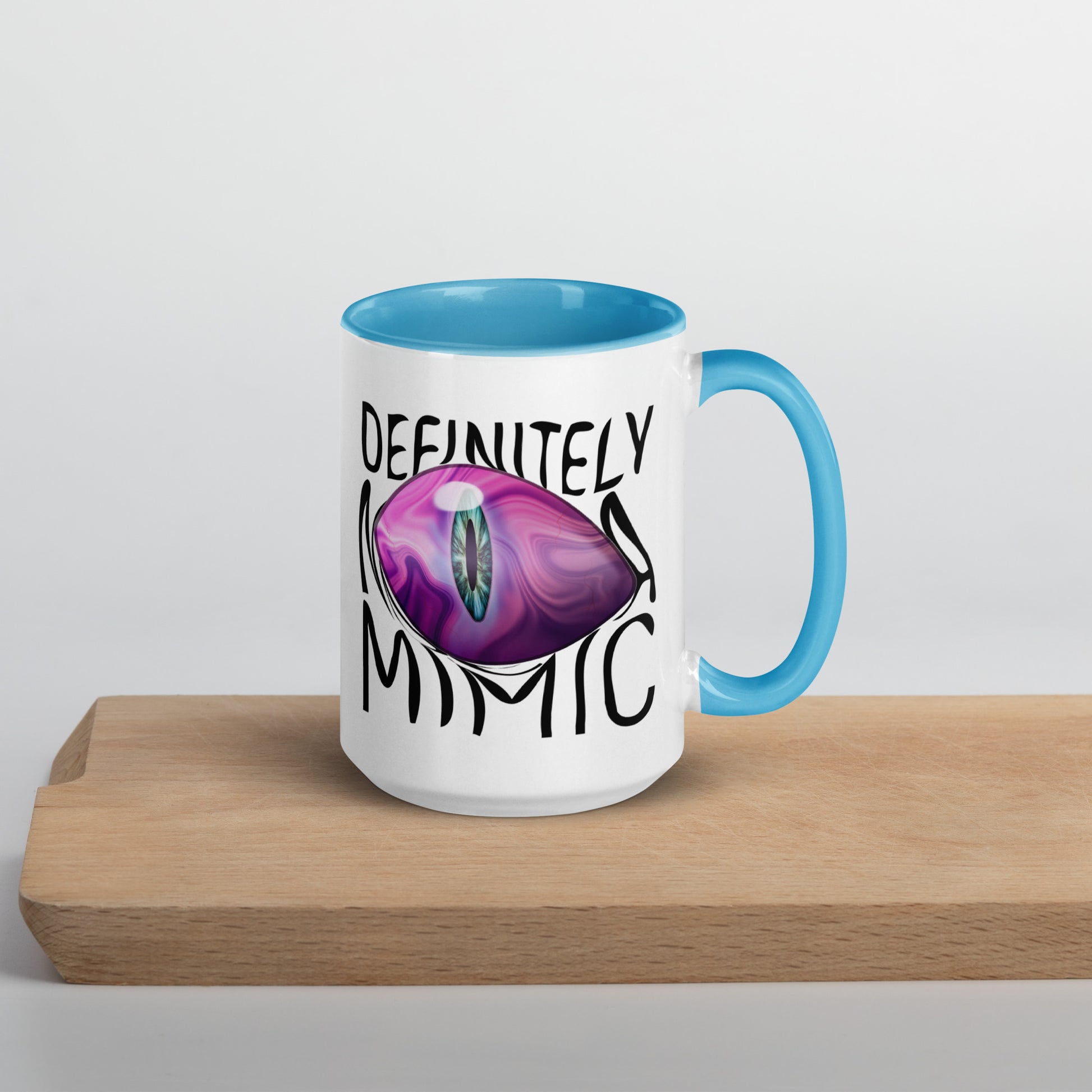 Definitely NOT a Mimic Double sided Mug with Color Inside  Level 1 Gamers