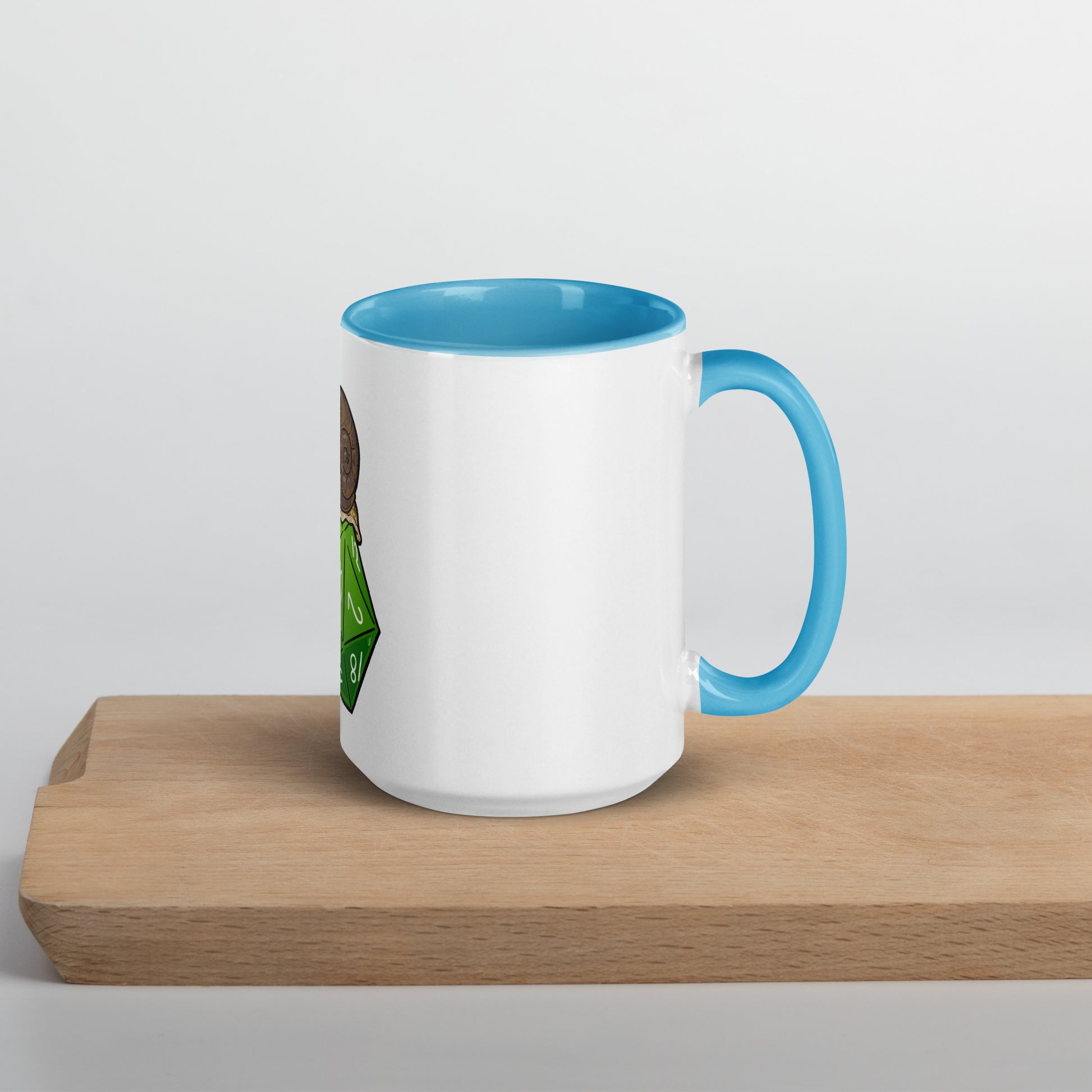 D20 Snail Mug with Color Inside  Level 1 Gamers