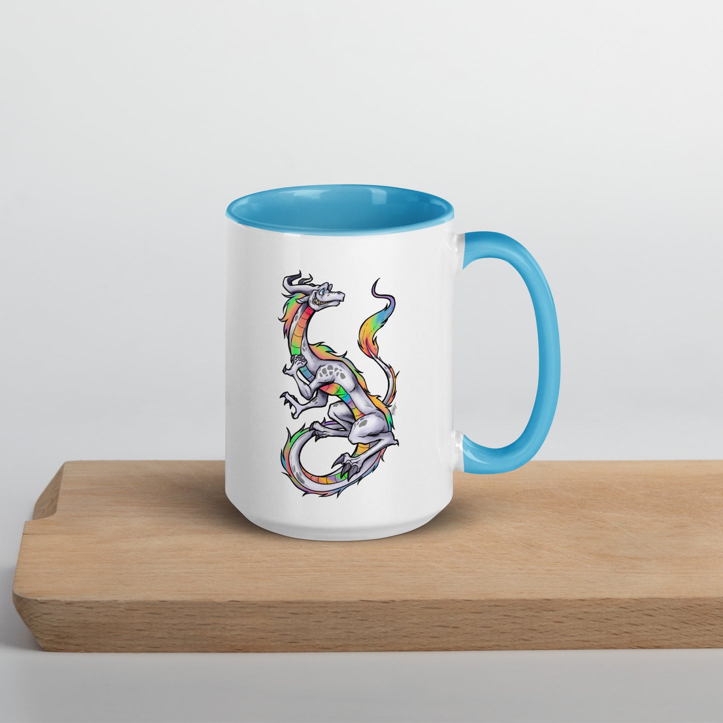 Rainbow Pride Dragon Level 1 Gamers Blue 15 oz