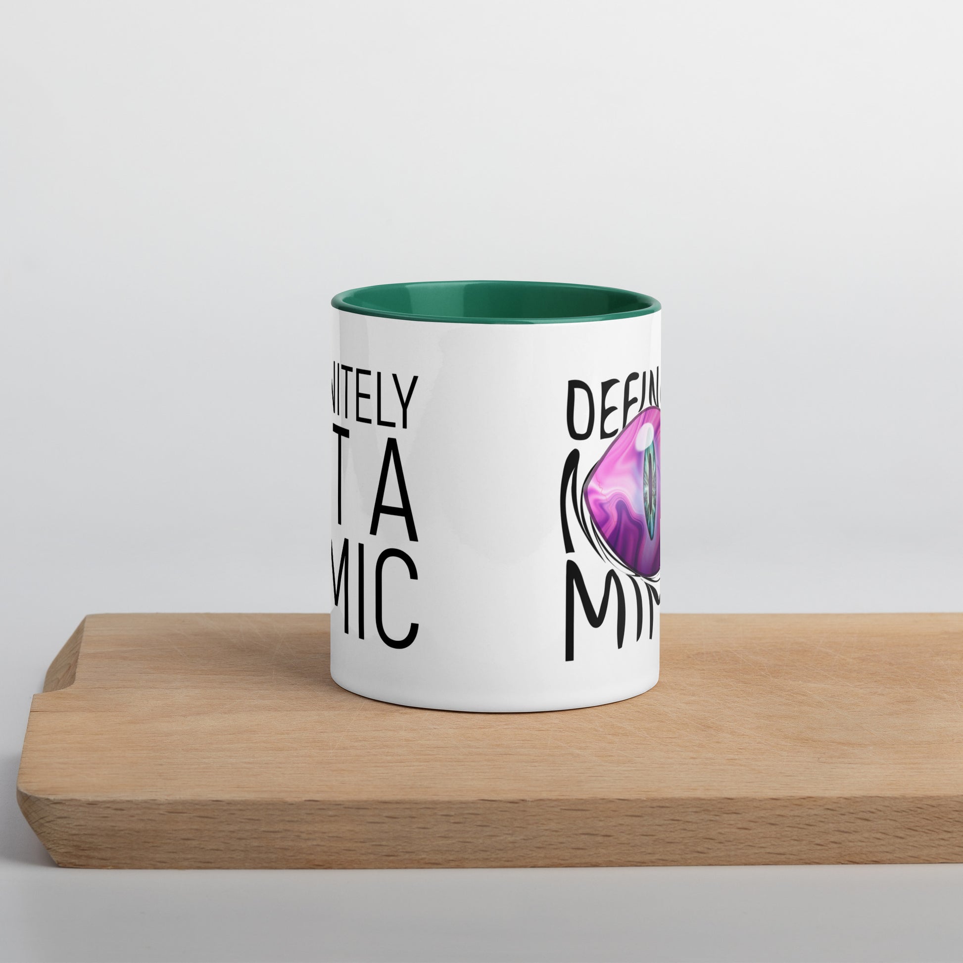 Definitely NOT a Mimic Double sided Mug with Color Inside  Level 1 Gamers