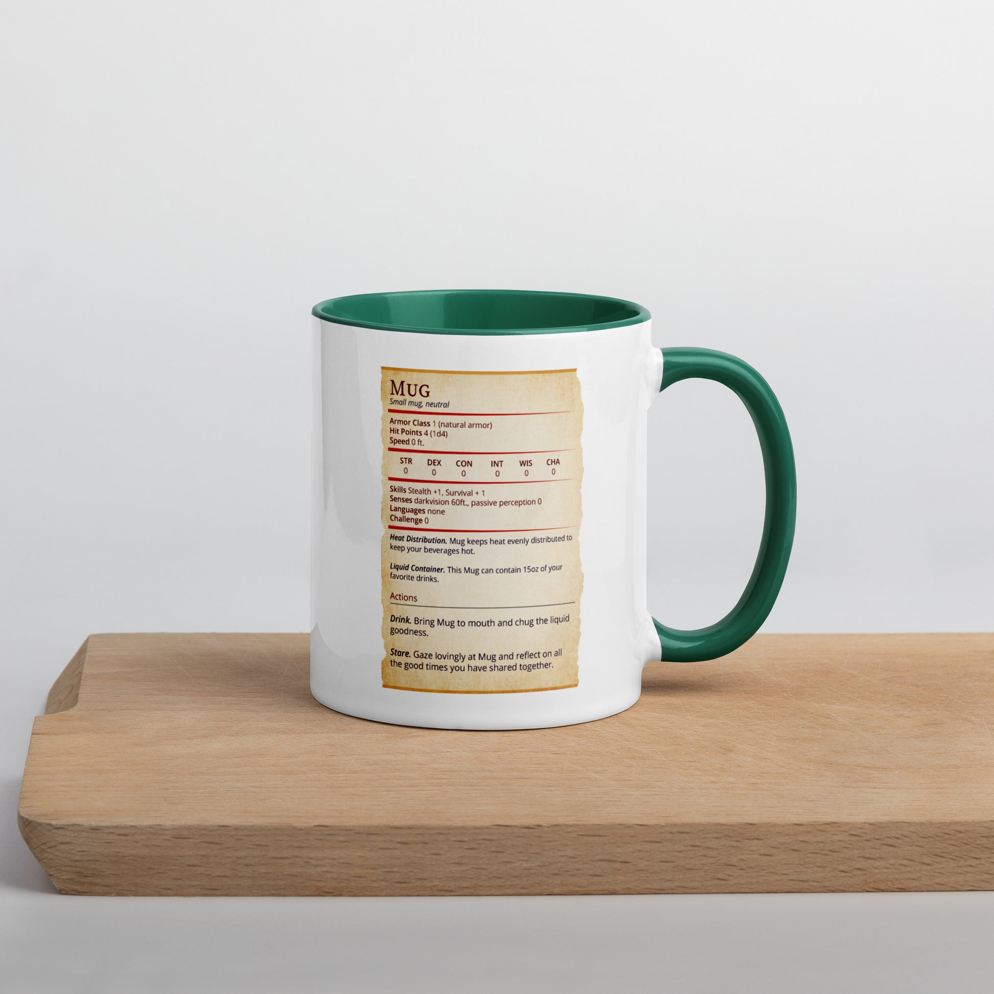 Mug Stat Card with Color Inside  Level 1 Gamers