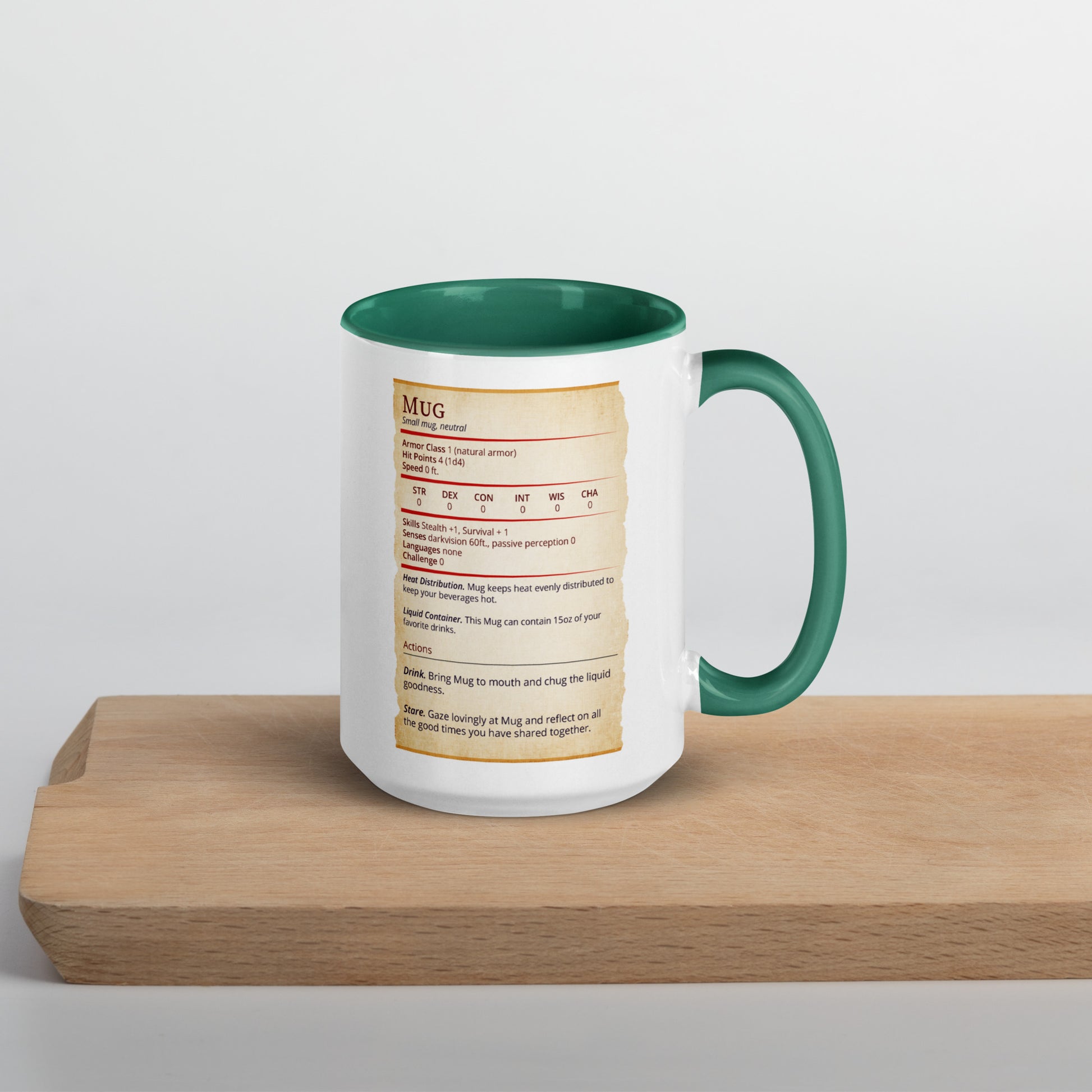 Mug Stat Card with Color Inside  Level 1 Gamers