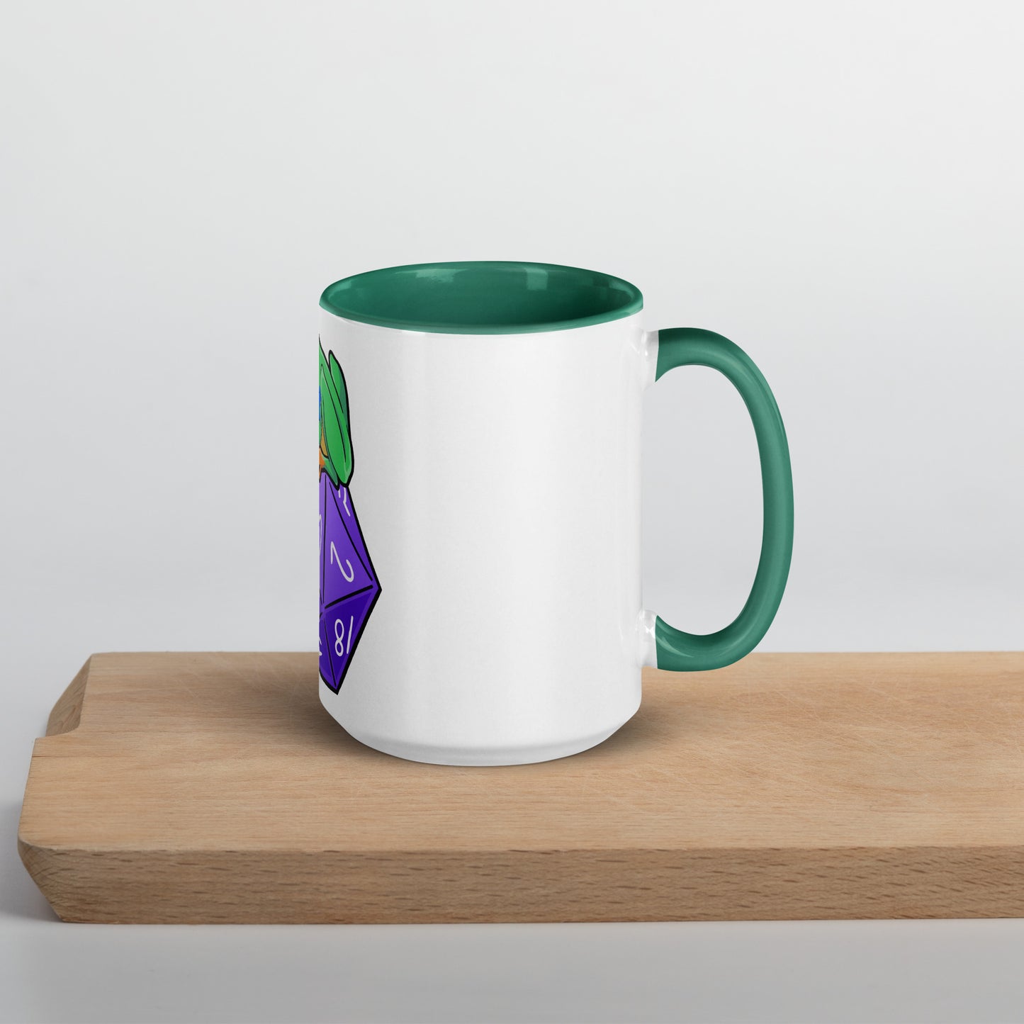 D20 Red-Eyed Tree Frog Mug with Color Inside  Level 1 Gamers