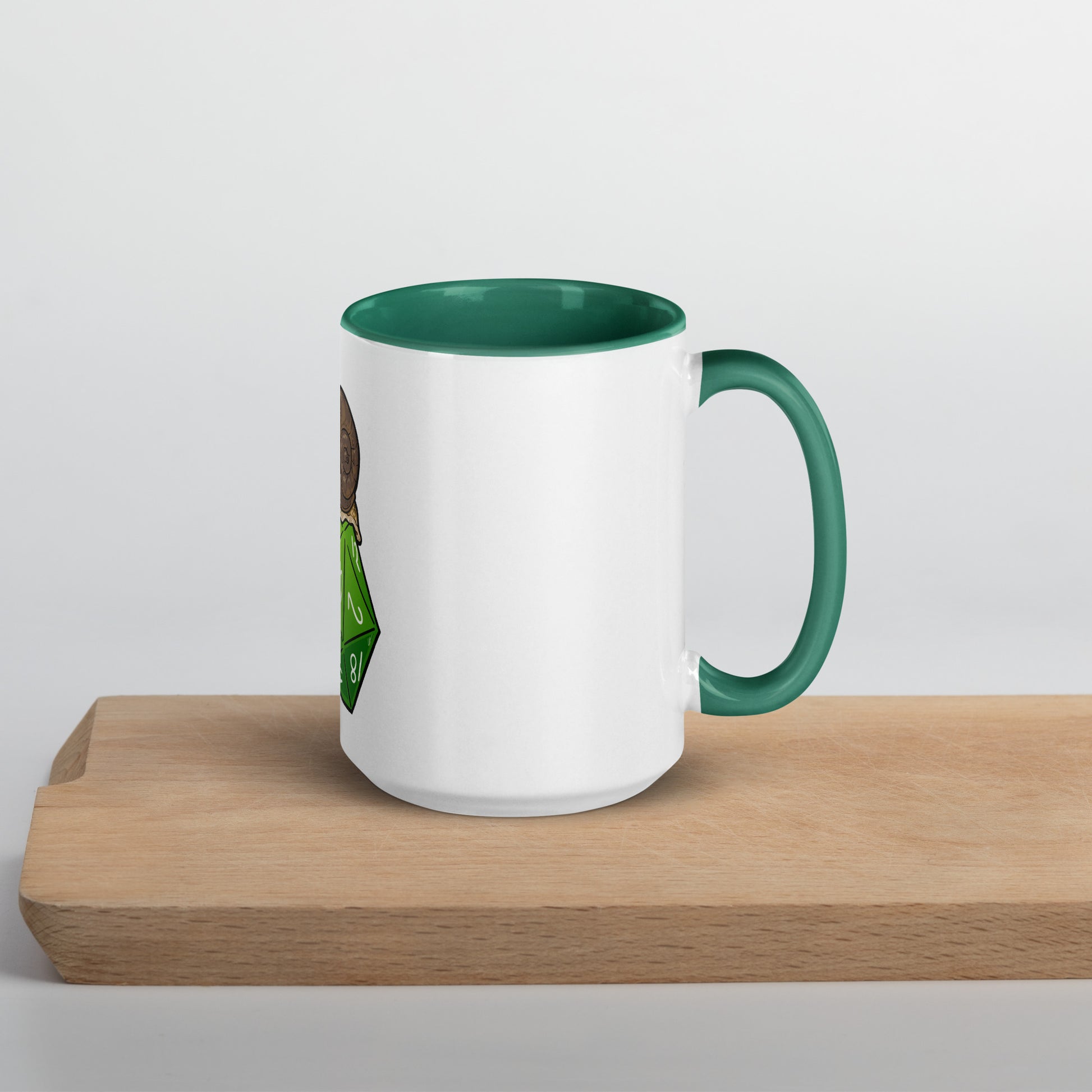 D20 Snail Mug with Color Inside  Level 1 Gamers