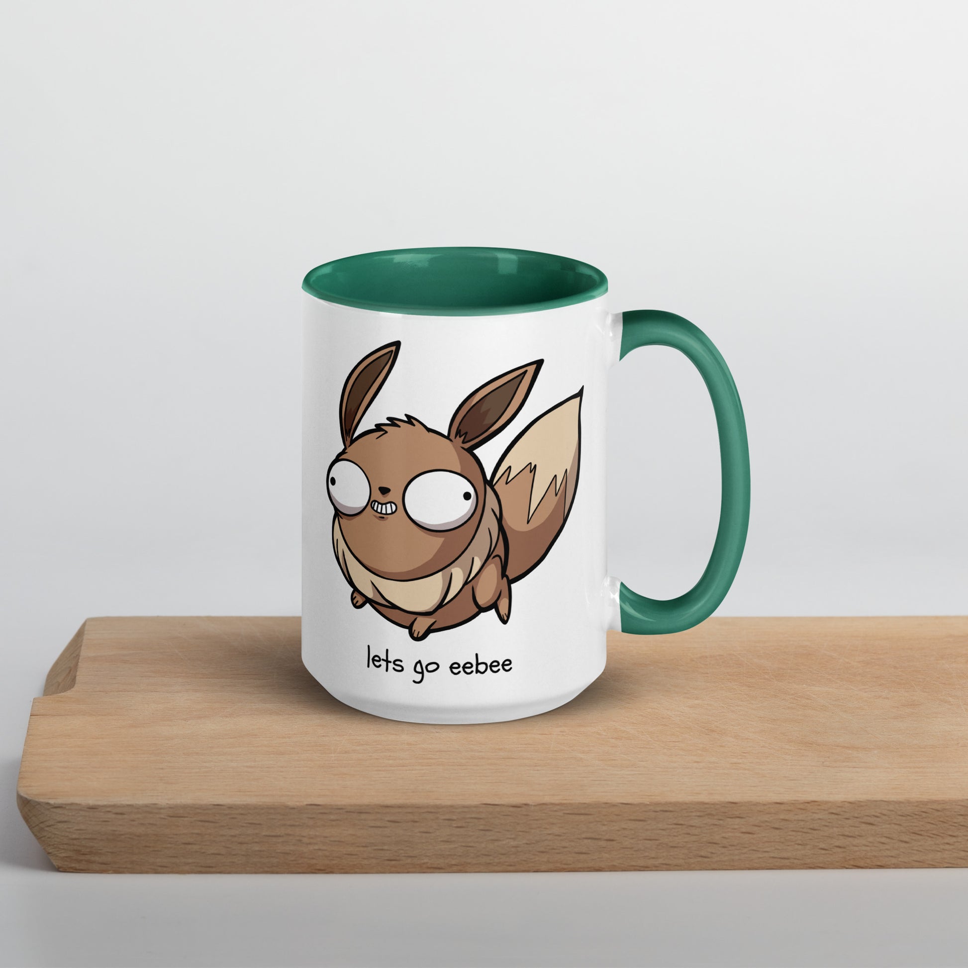 Eebee Pokederp - Eevee Mug  Level 1 Gamers Dark green 15 oz