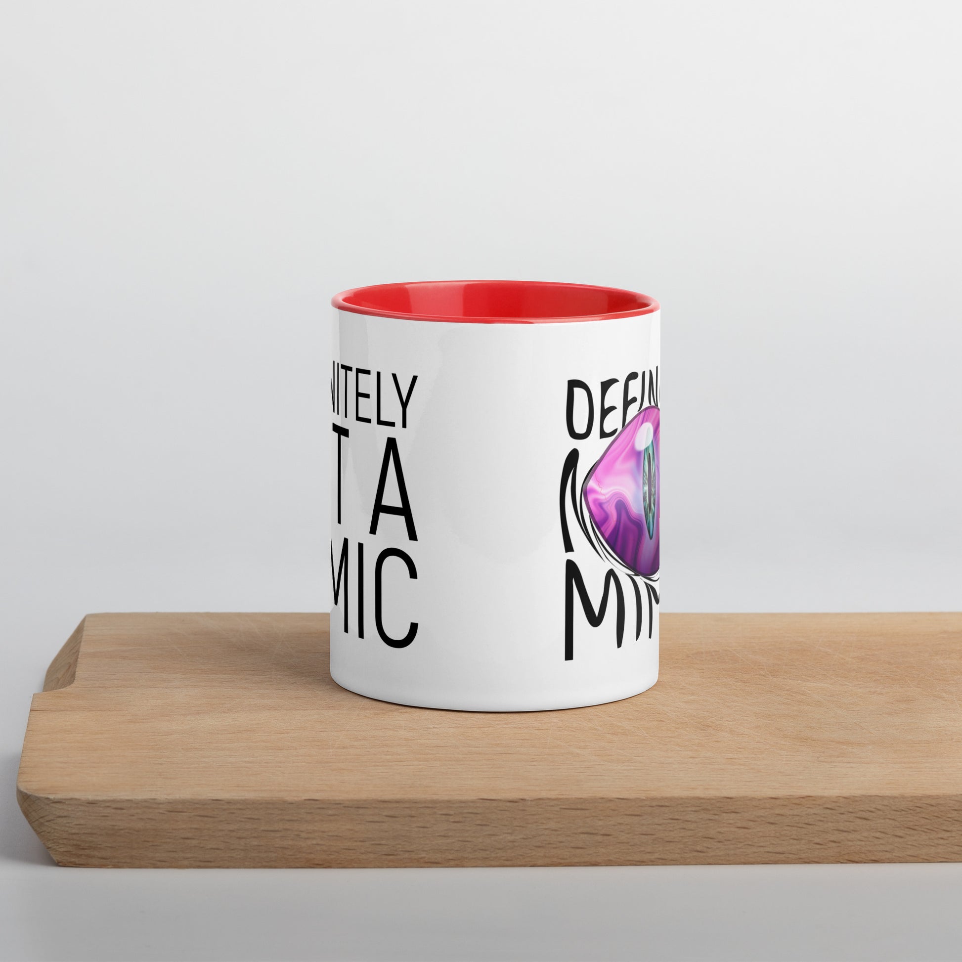 Definitely NOT a Mimic Double sided Mug with Color Inside  Level 1 Gamers
