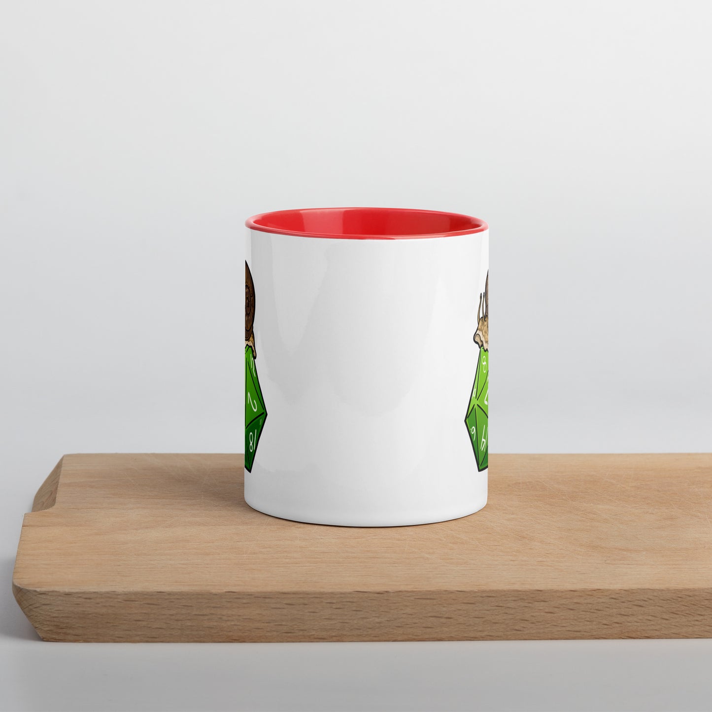 D20 Snail Mug with Color Inside Level 1 Gamers