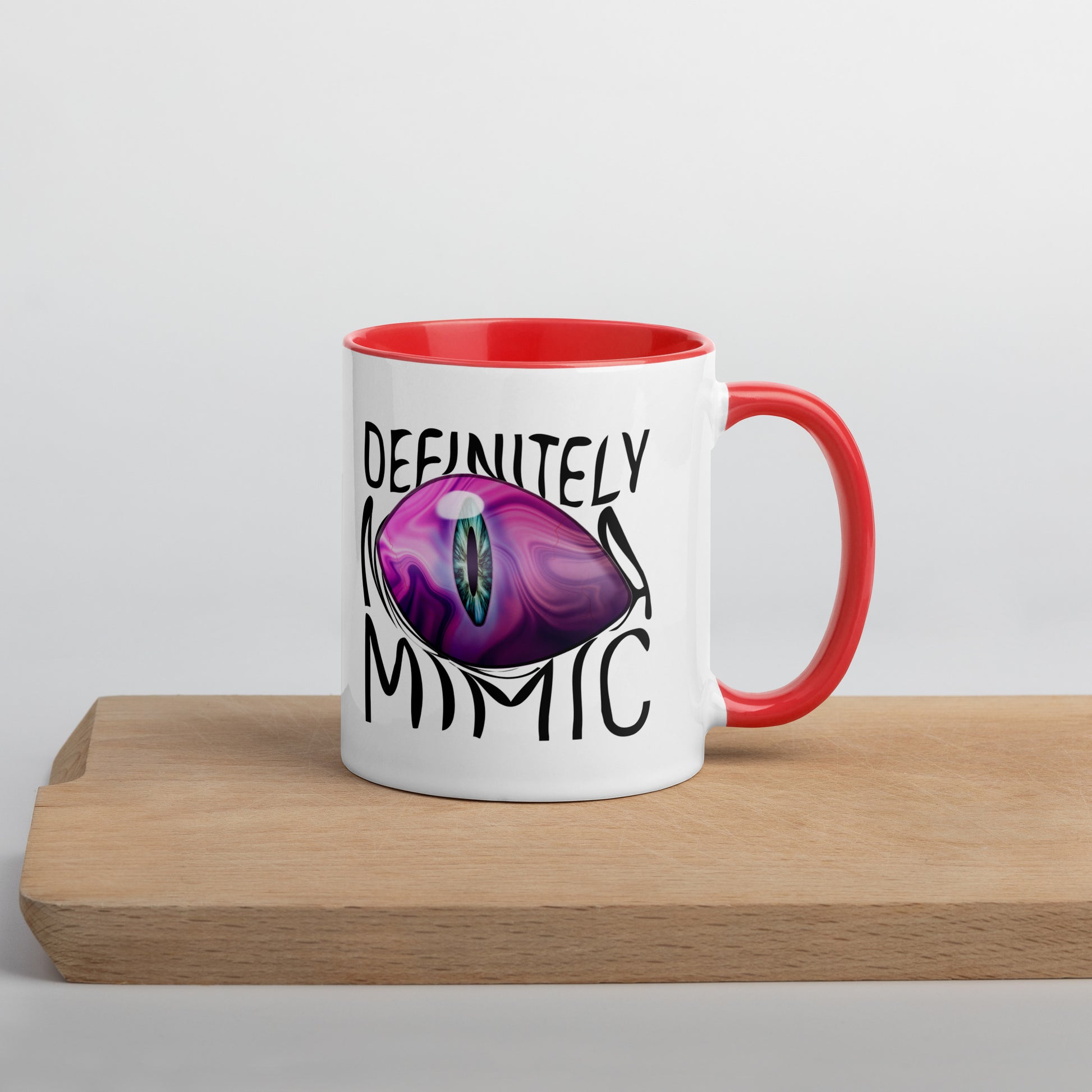 Definitely NOT a Mimic Double sided Mug with Color Inside  Level 1 Gamers