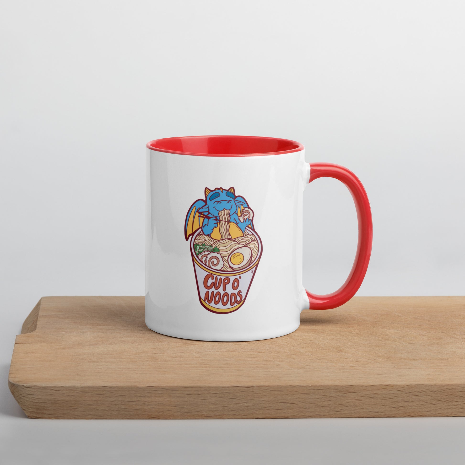 Cup O' Noods Dragon (Red) Mug with Color Inside  Level 1 Gamers
