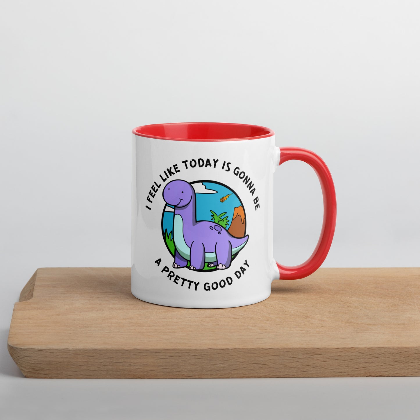 Good Day Dino Mug Level 1 Gamers Red 11 oz