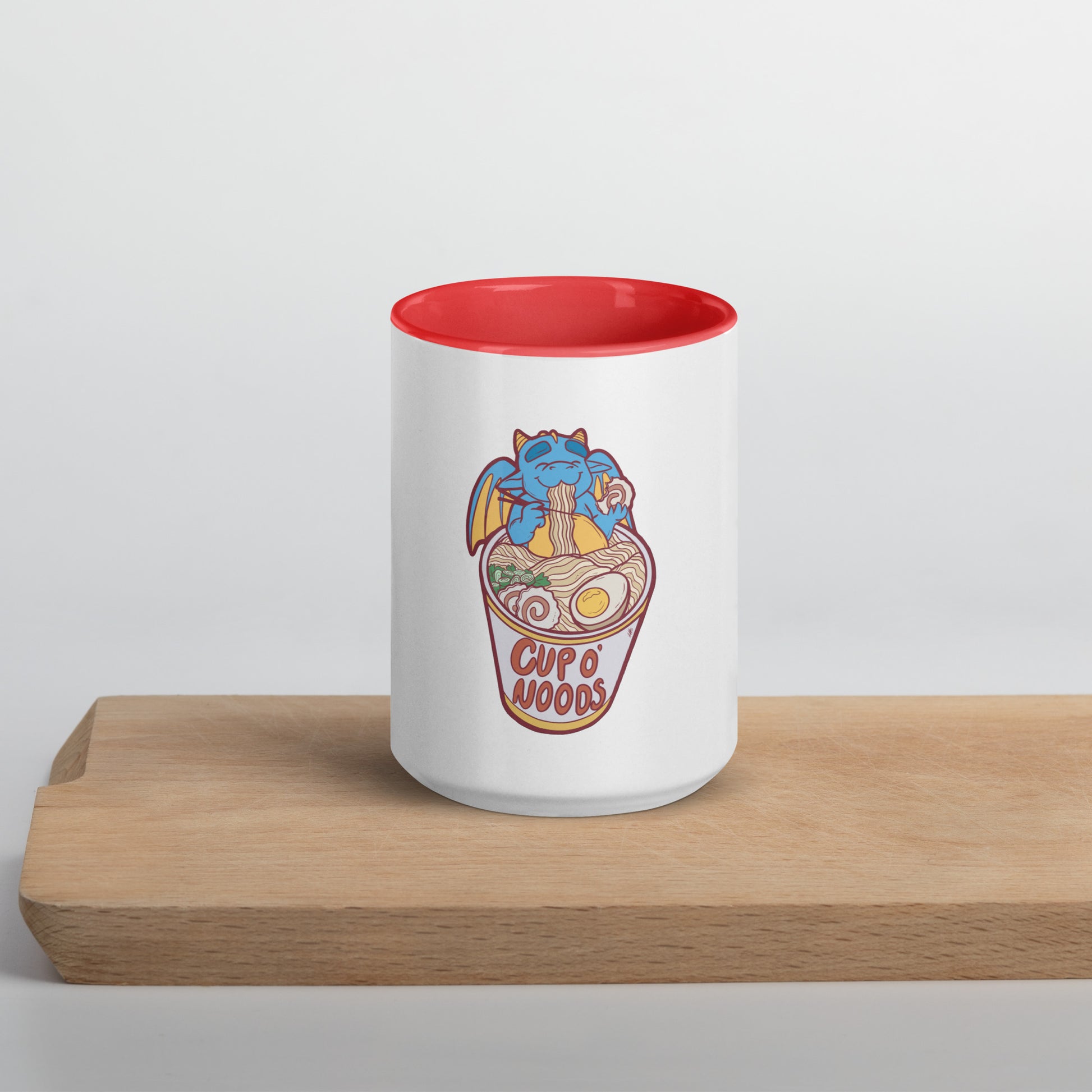 Cup O' Noods Dragon (Red) Mug with Color Inside  Level 1 Gamers