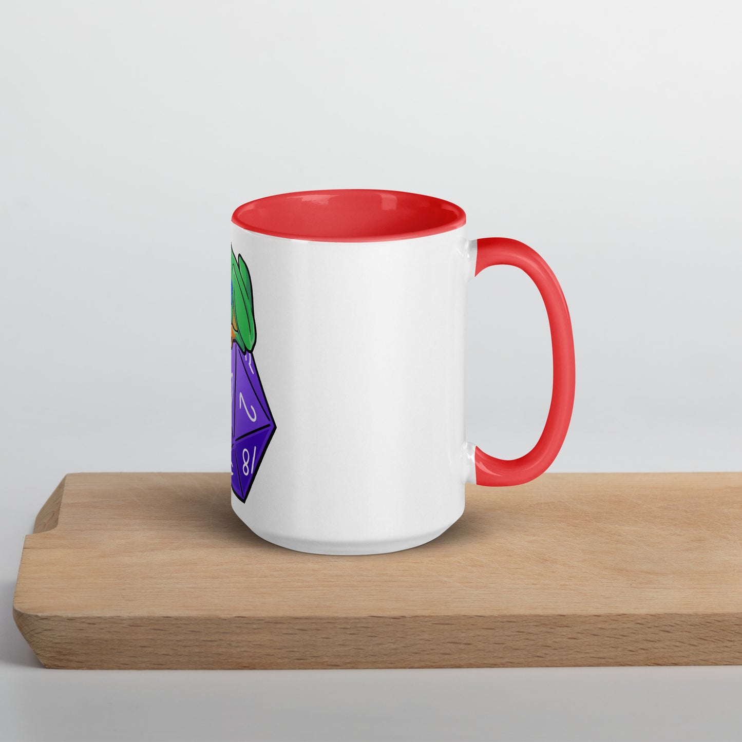 D20 Red-Eyed Tree Frog Mug with Color Inside  Level 1 Gamers