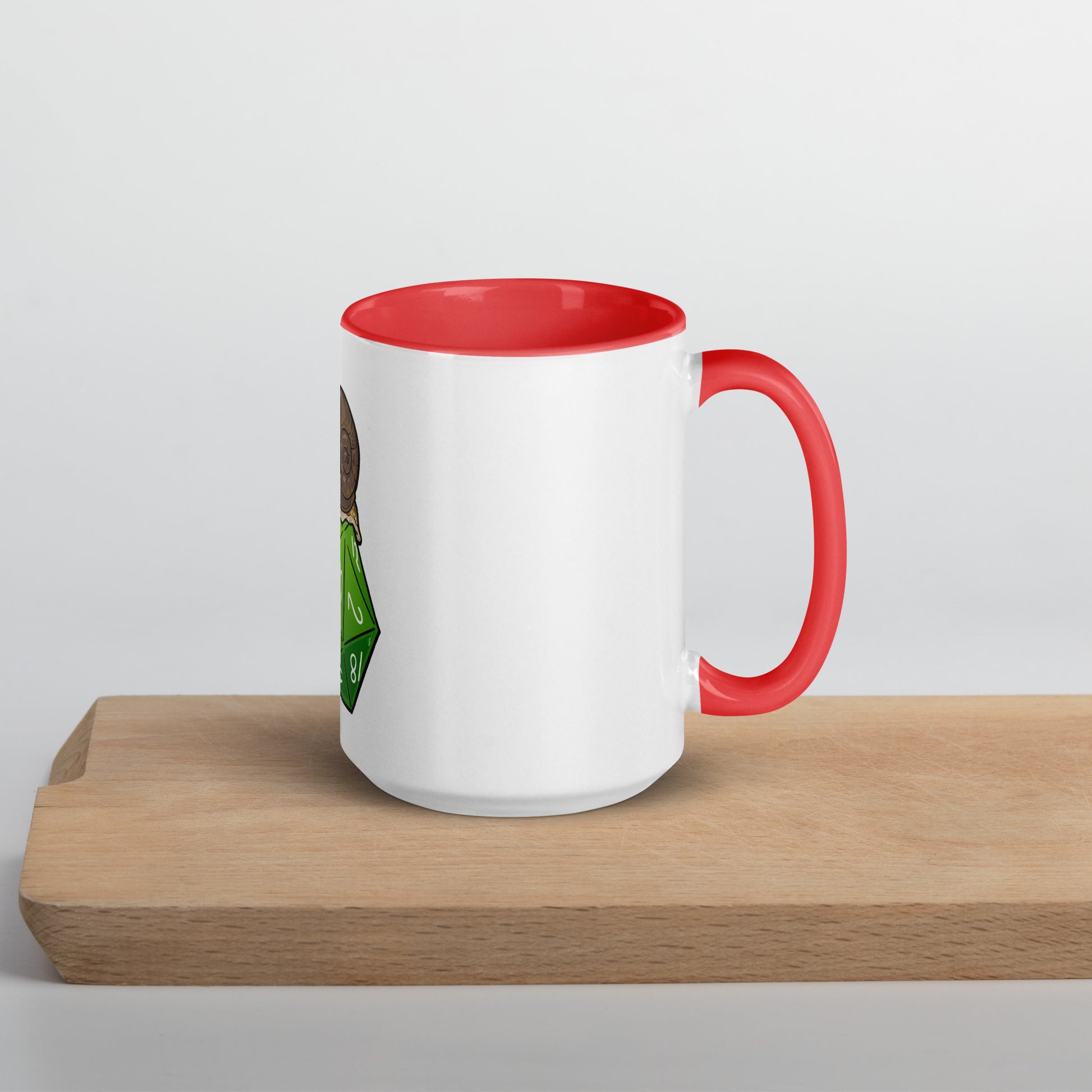 D20 Snail Mug with Color Inside  Level 1 Gamers