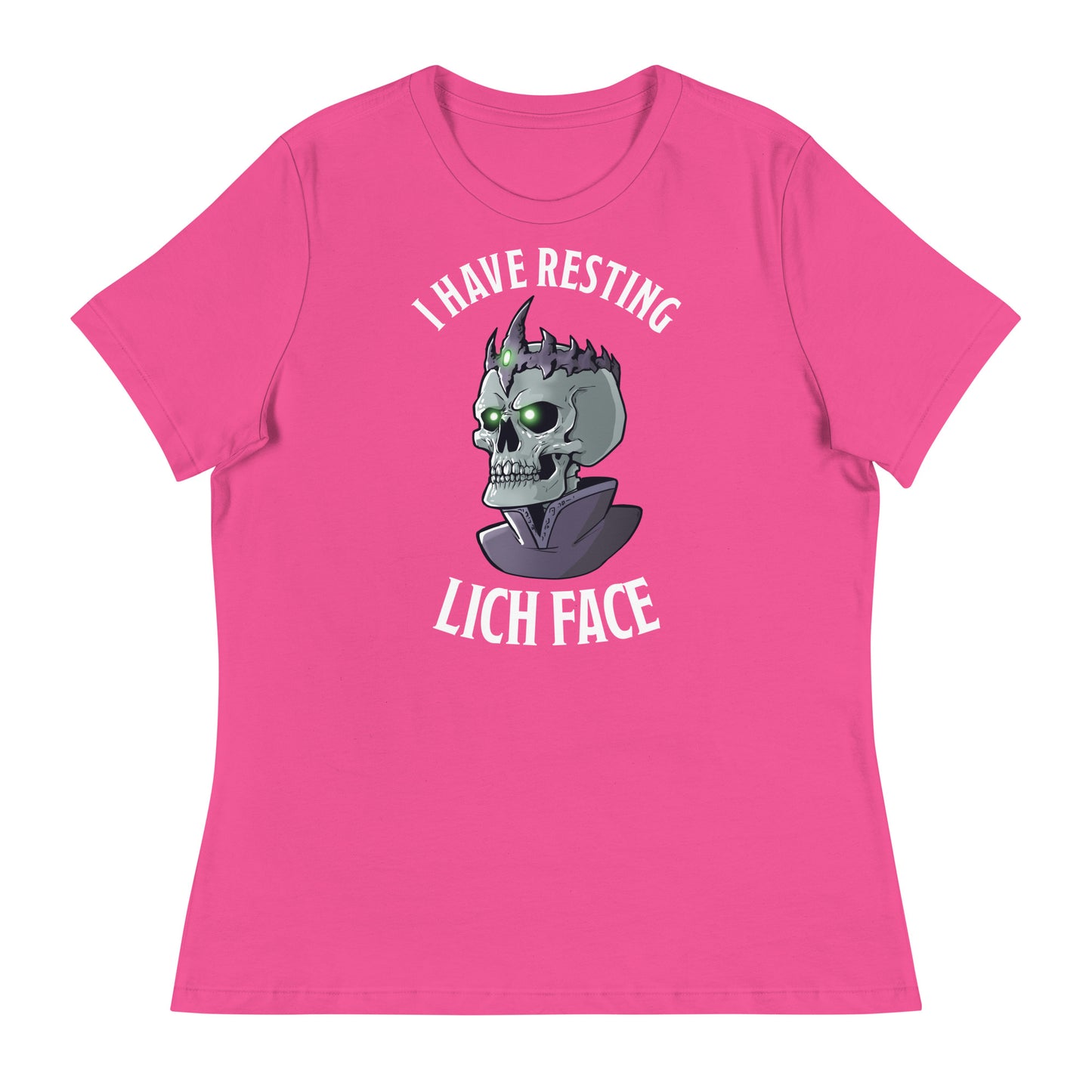 Resting Lich Face Women's Relaxed T-Shirt Level 1 Gamers Berry S
