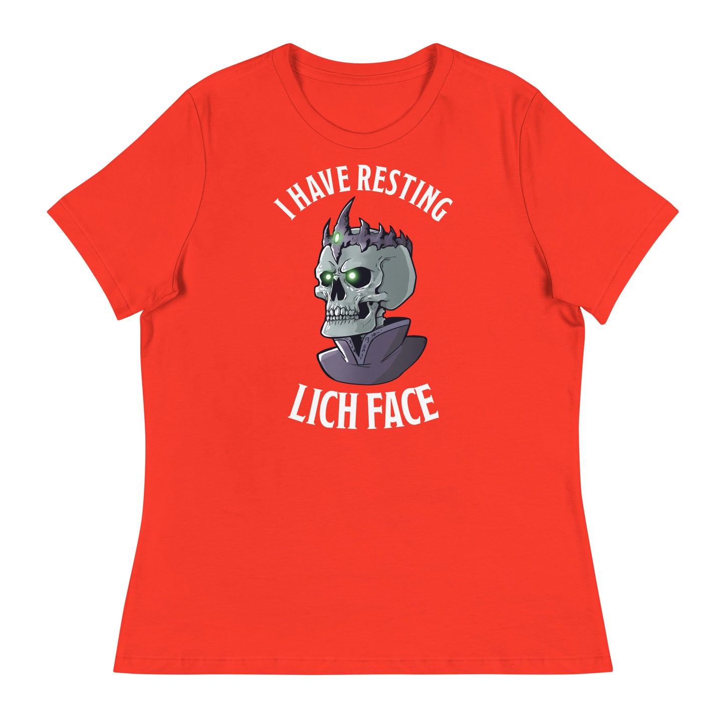 Resting Lich Face Women's Relaxed T-Shirt Level 1 Gamers Poppy S