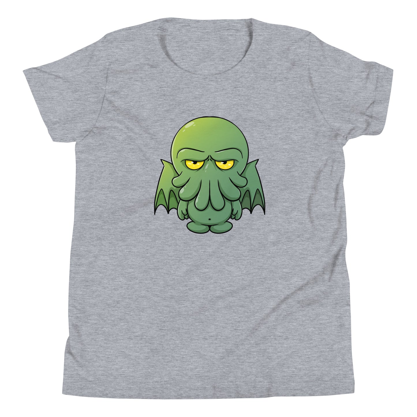 Chibi Cthulu Youth Short Sleeve T-Shirt Level 1 Gamers Athletic Heather S