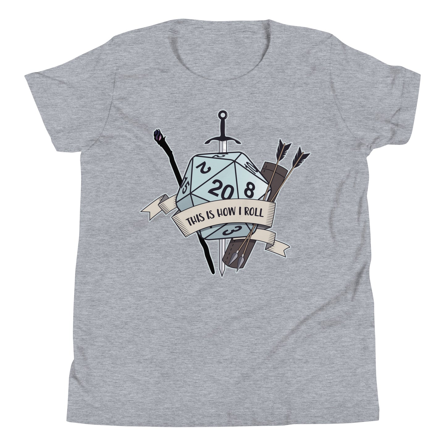 This is How I Roll Youth Short Sleeve T-Shirt Level 1 Gamers Athletic Heather S