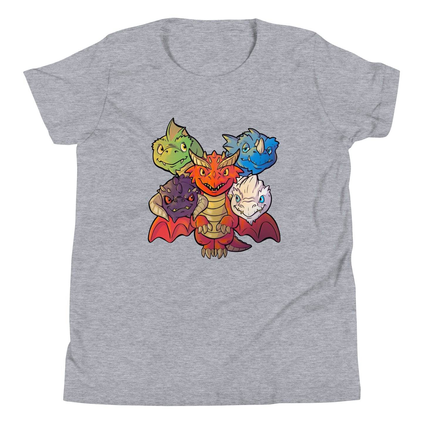 Little Queen of Dragons Youth Short Sleeve T-Shirt Level 1 Gamers Athletic Heather S