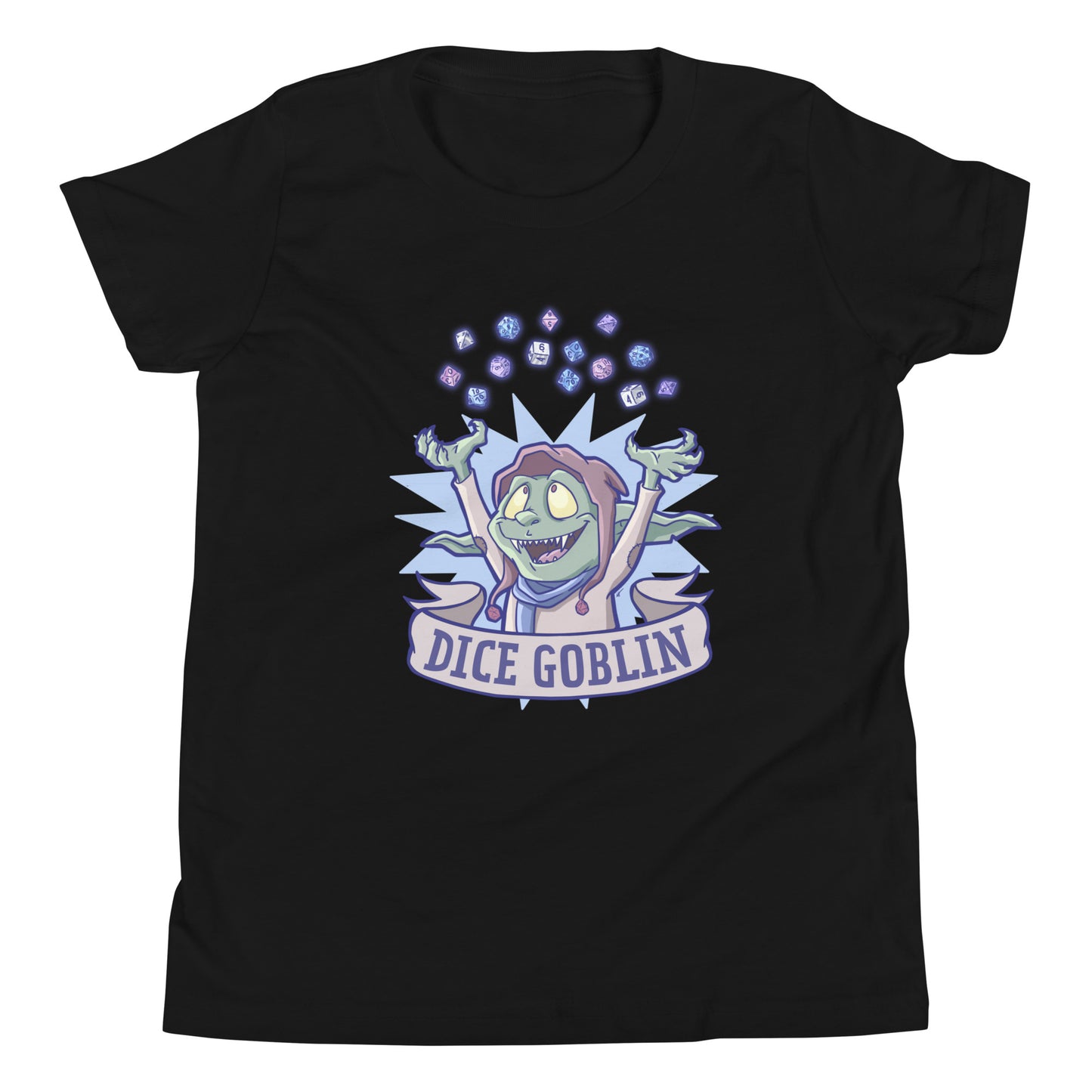 Dice Goblin Youth Short Sleeve T-Shirt Level 1 Gamers Black S
