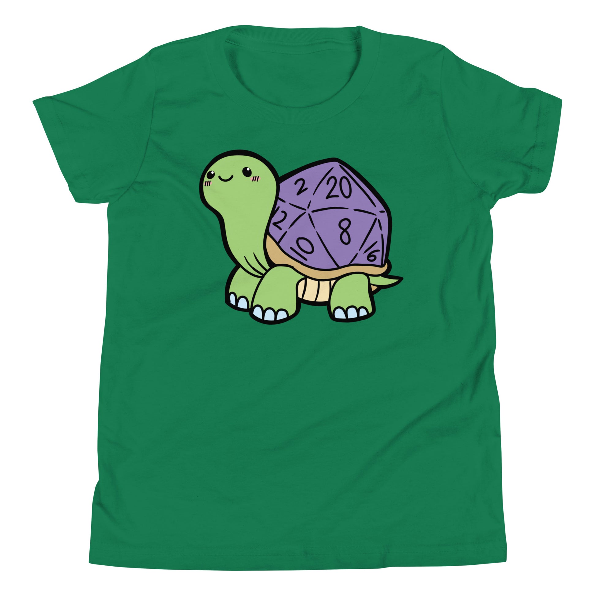 D20 Dice Turtle Youth Short Sleeve T-Shirt  Level 1 Gamers Kelly S