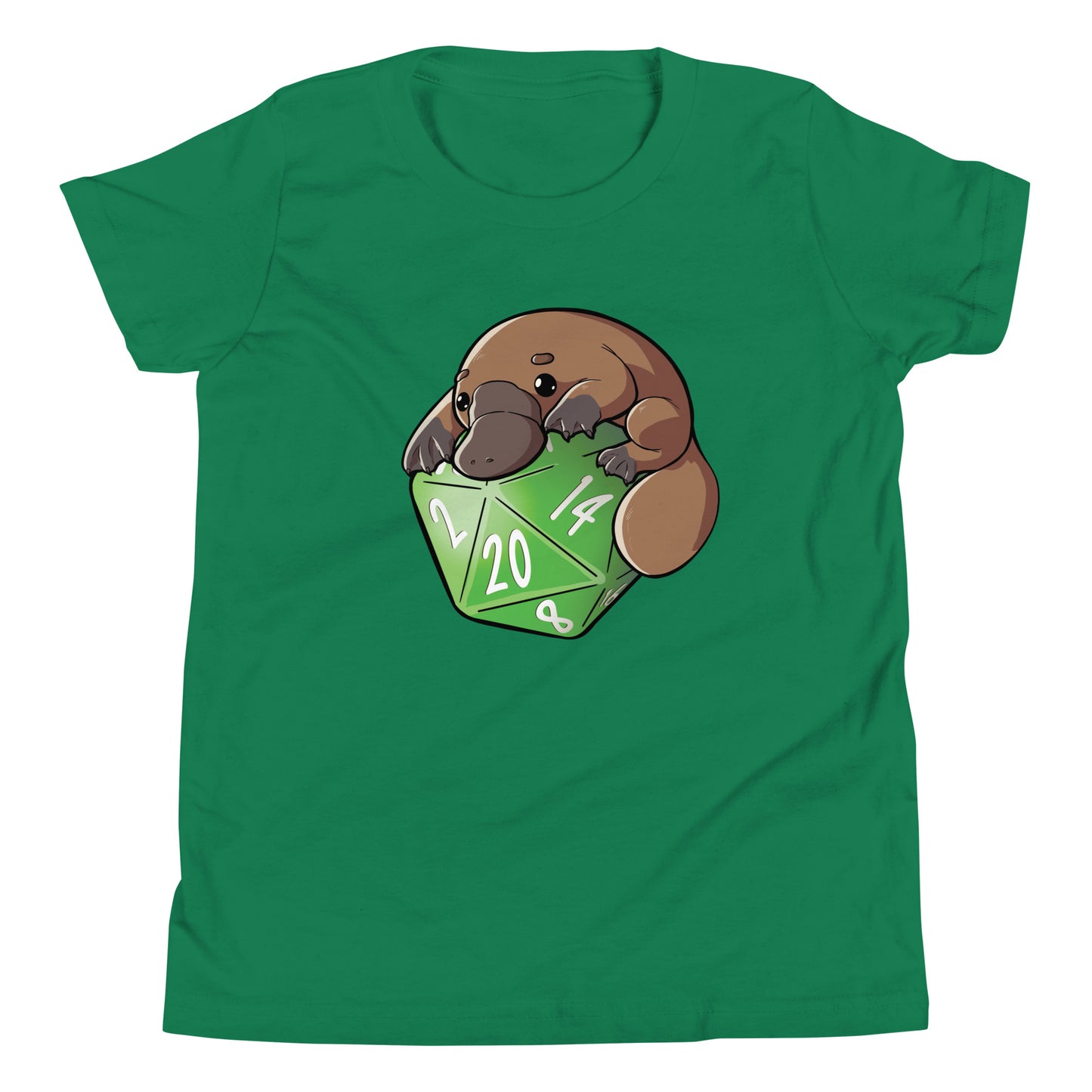 D20 Platypus Youth Short Sleeve T-Shirt Level 1 Gamers Kelly S