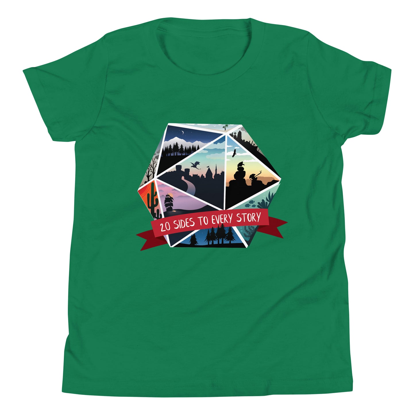 20 Sides to Every Story Youth Short Sleeve T-Shirt Level 1 Gamers Kelly S