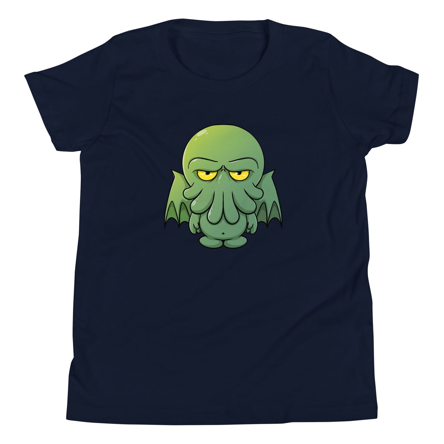 Chibi Cthulu Youth Short Sleeve T-Shirt Level 1 Gamers Navy S