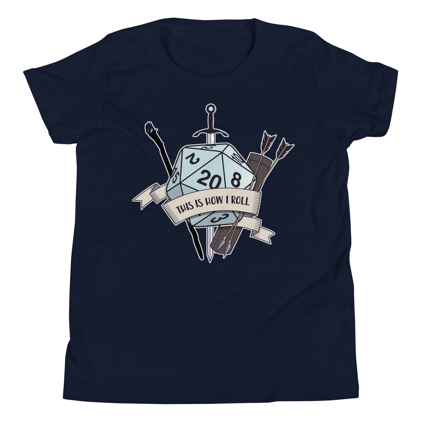 This is How I Roll Youth Short Sleeve T-Shirt Level 1 Gamers Navy S