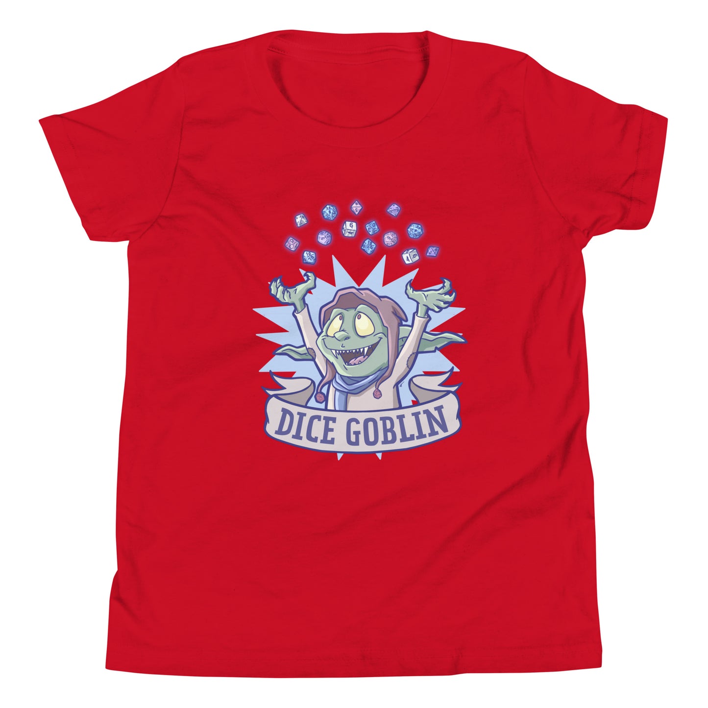 Dice Goblin Youth Short Sleeve T-Shirt Level 1 Gamers Red S