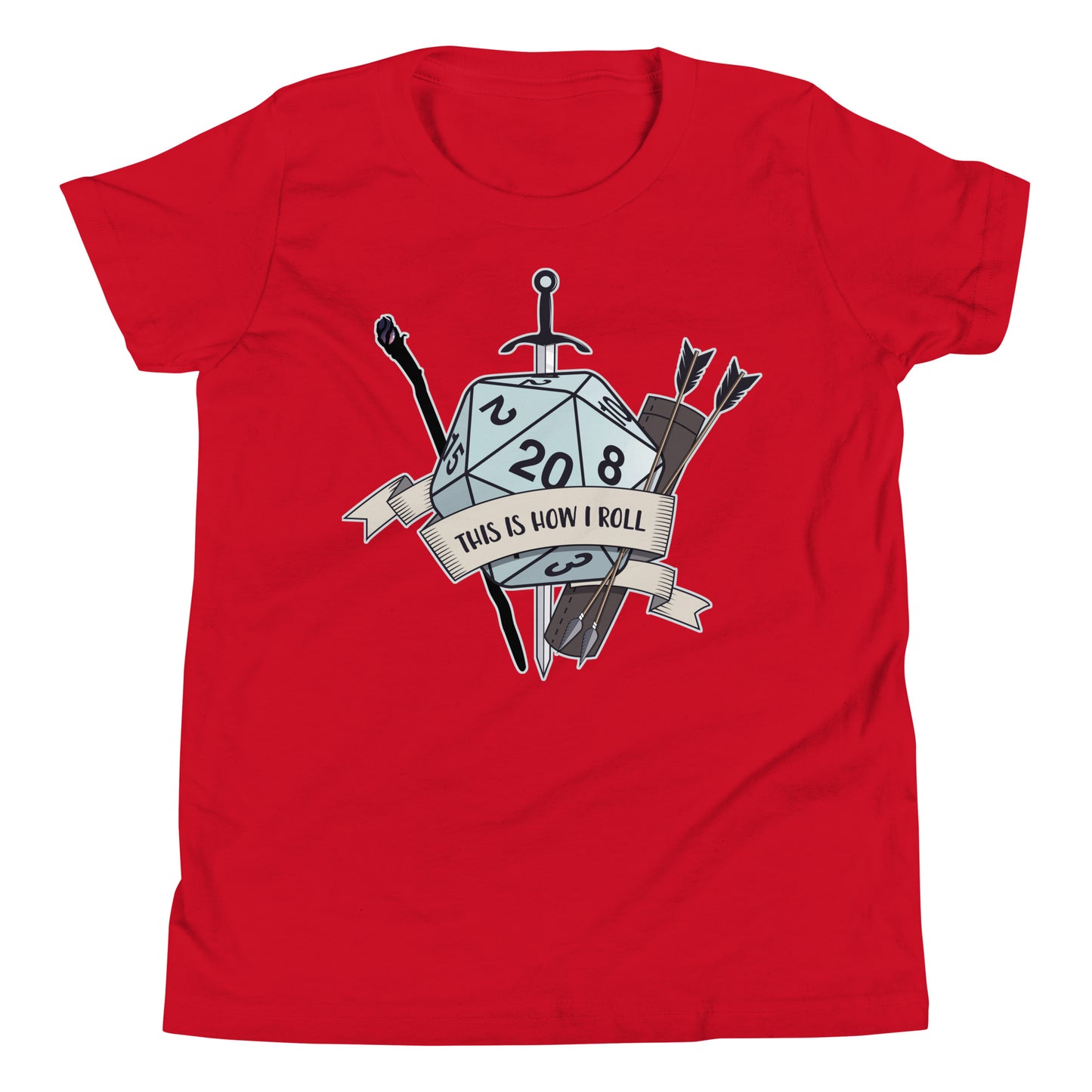 This is How I Roll Youth Short Sleeve T-Shirt Level 1 Gamers Red S