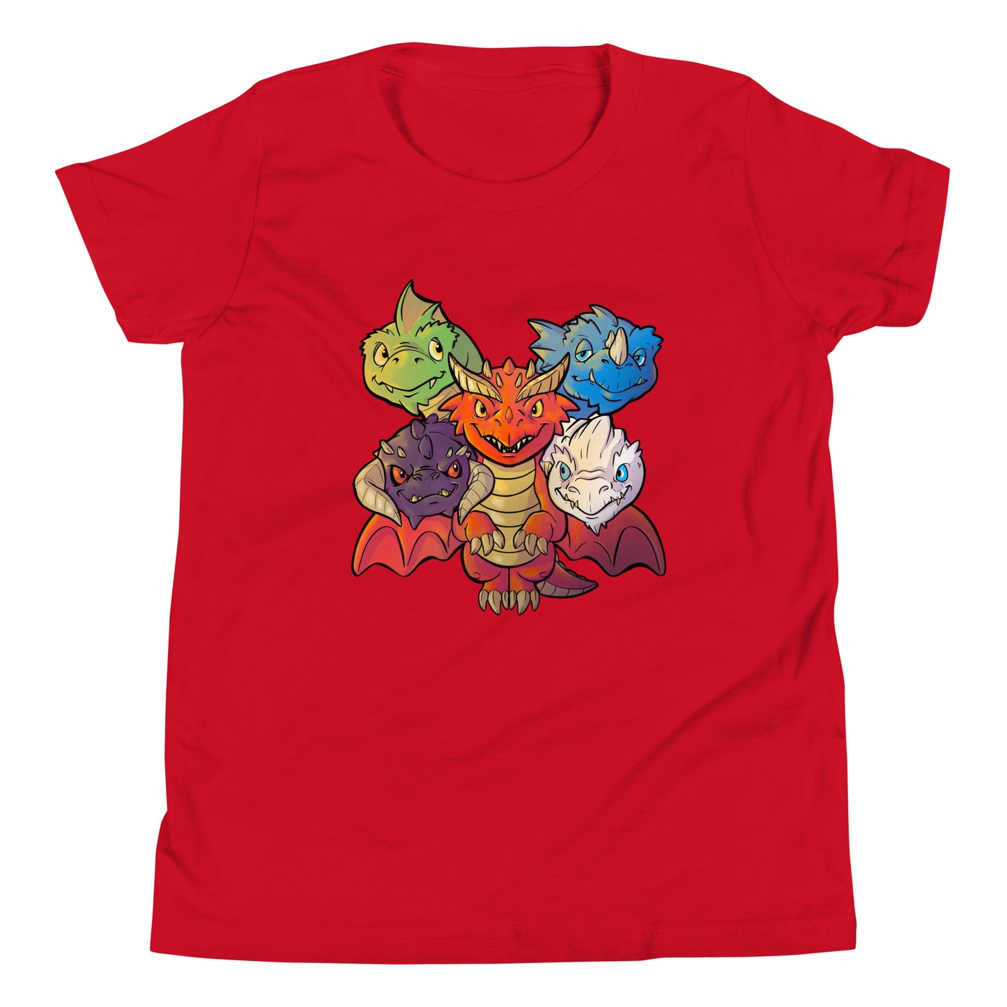 Little Queen of Dragons Youth Short Sleeve T-Shirt Level 1 Gamers Red S