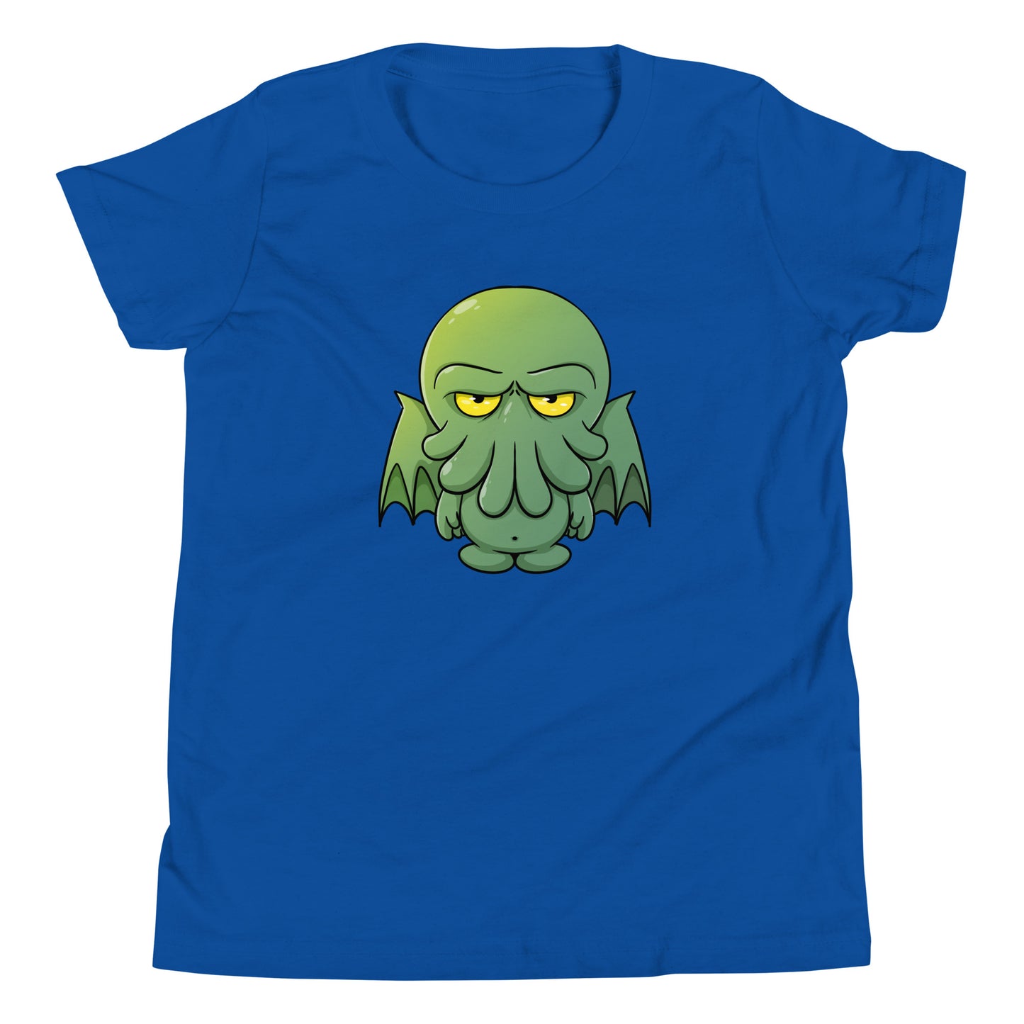 Chibi Cthulu Youth Short Sleeve T-Shirt Level 1 Gamers True Royal S