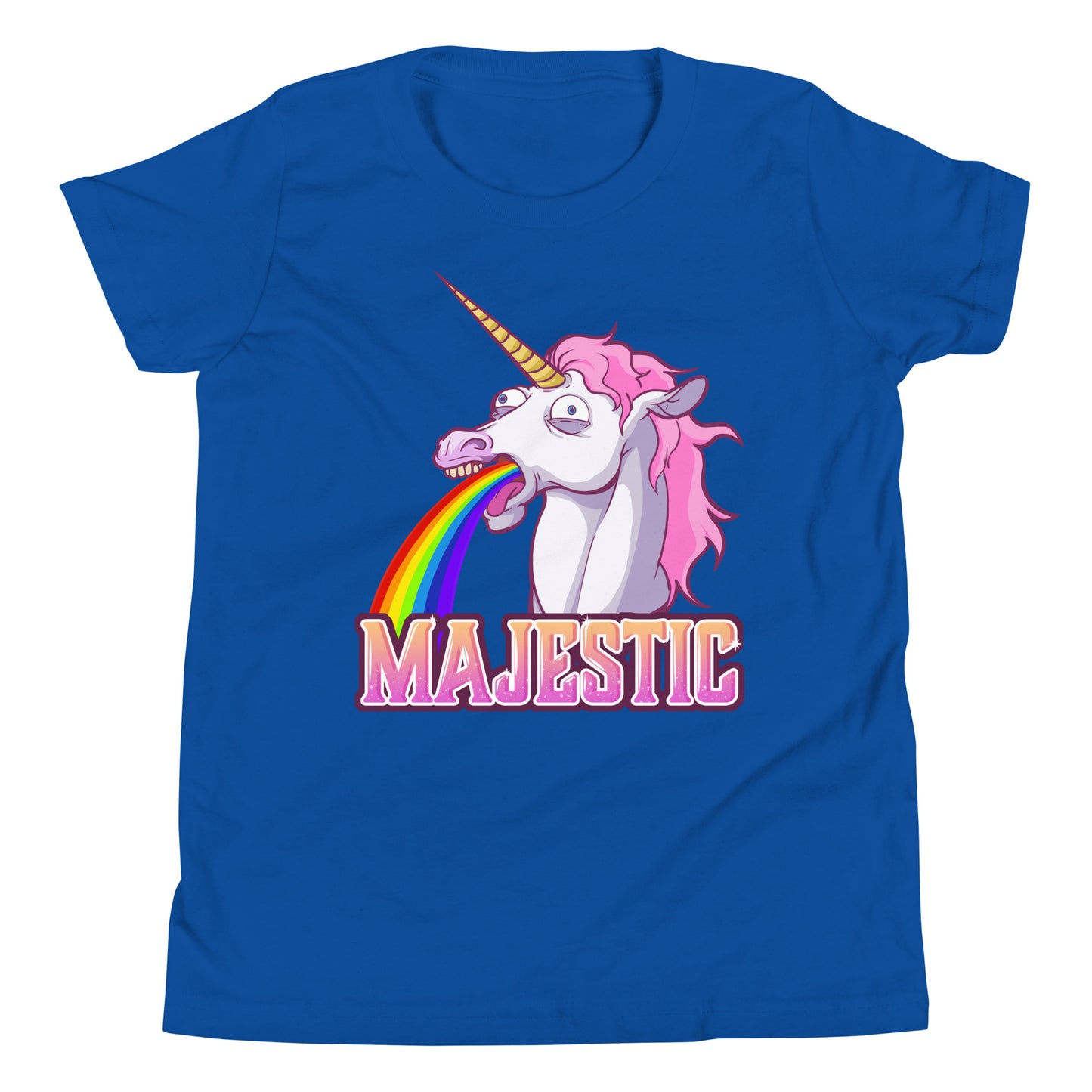 Majestic Unicorn Youth Short Sleeve T-Shirt  Level 1 Gamers True Royal S 