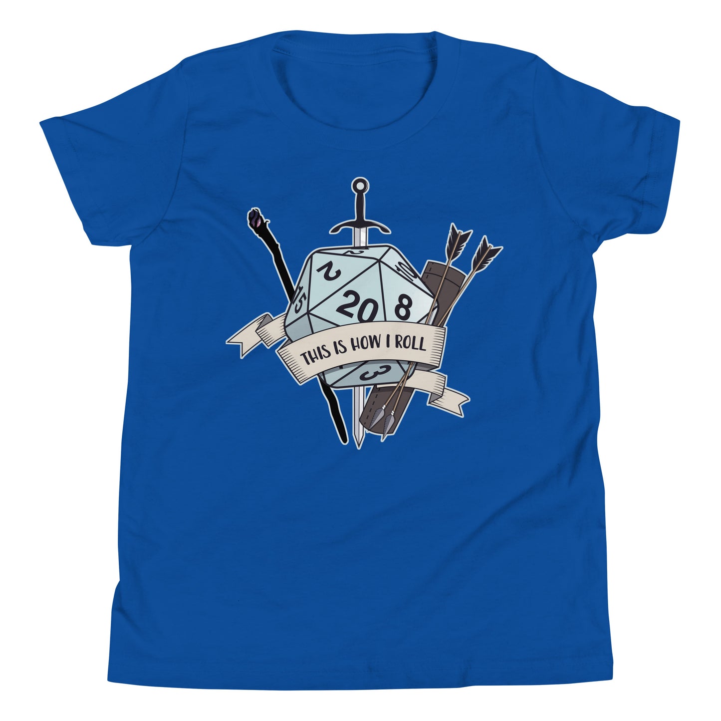 This is How I Roll Youth Short Sleeve T-Shirt Level 1 Gamers True Royal S