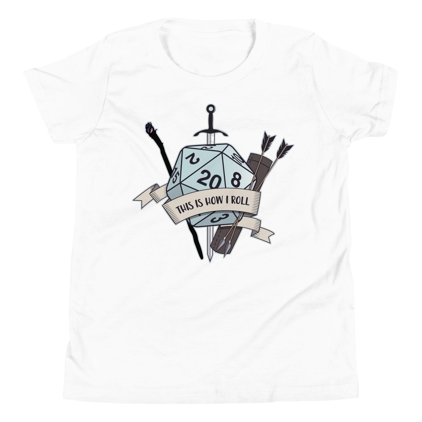 This is How I Roll Youth Short Sleeve T-Shirt Level 1 Gamers White S