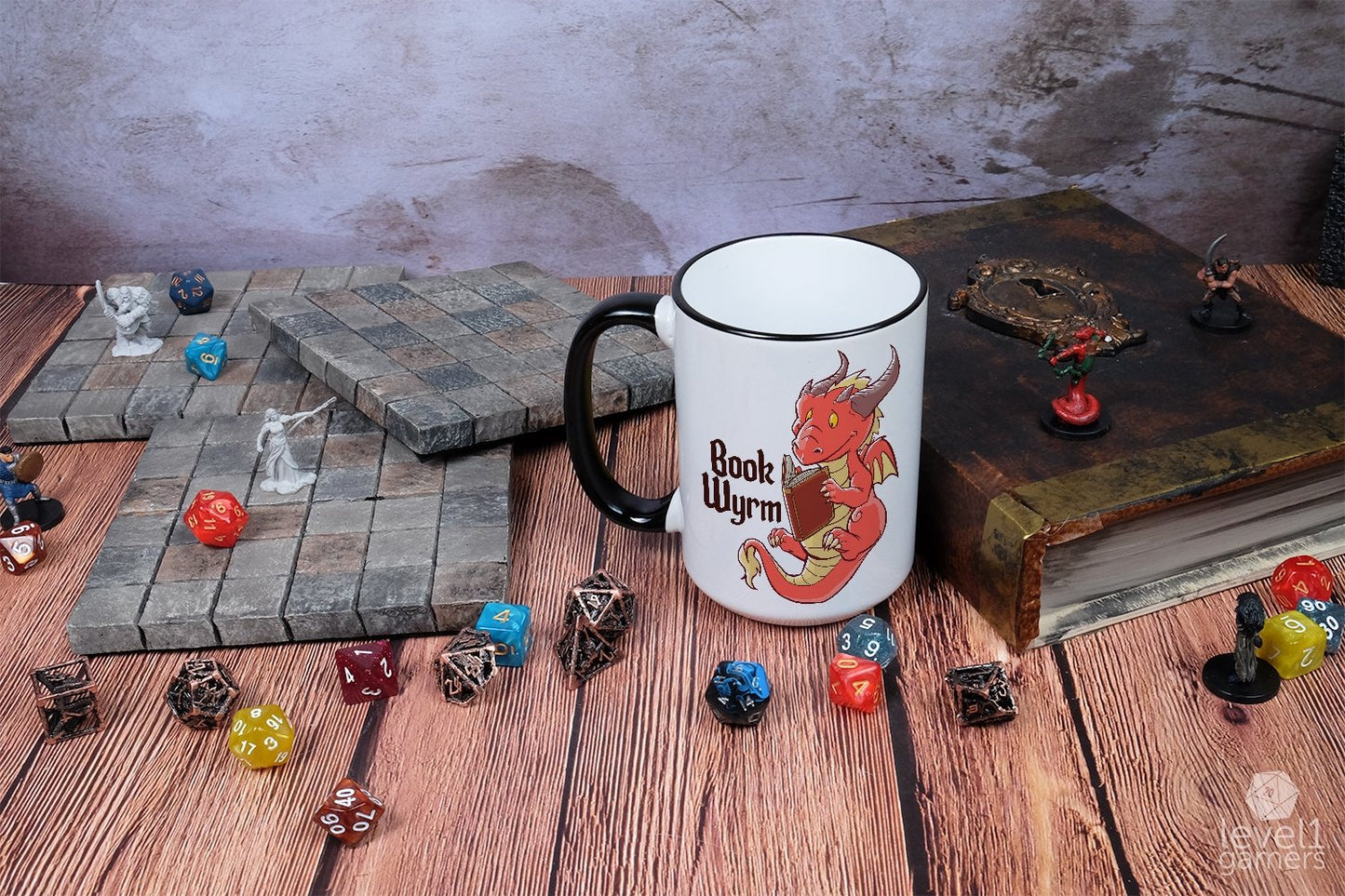Book Wyrm Mug Level 1 Gamers