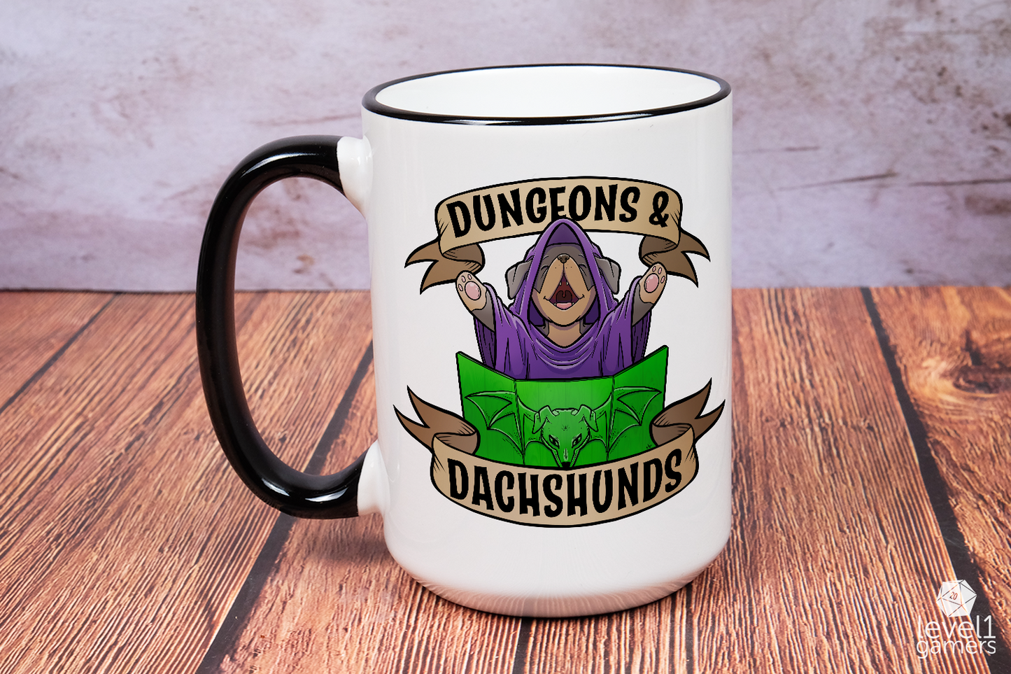 Dungeons And Dachshunds Mug Mugs Level 1 Gamers