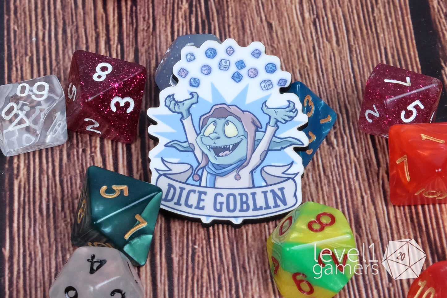 Dice Goblin Hardboard Pin Mugs Level 1 Gamers