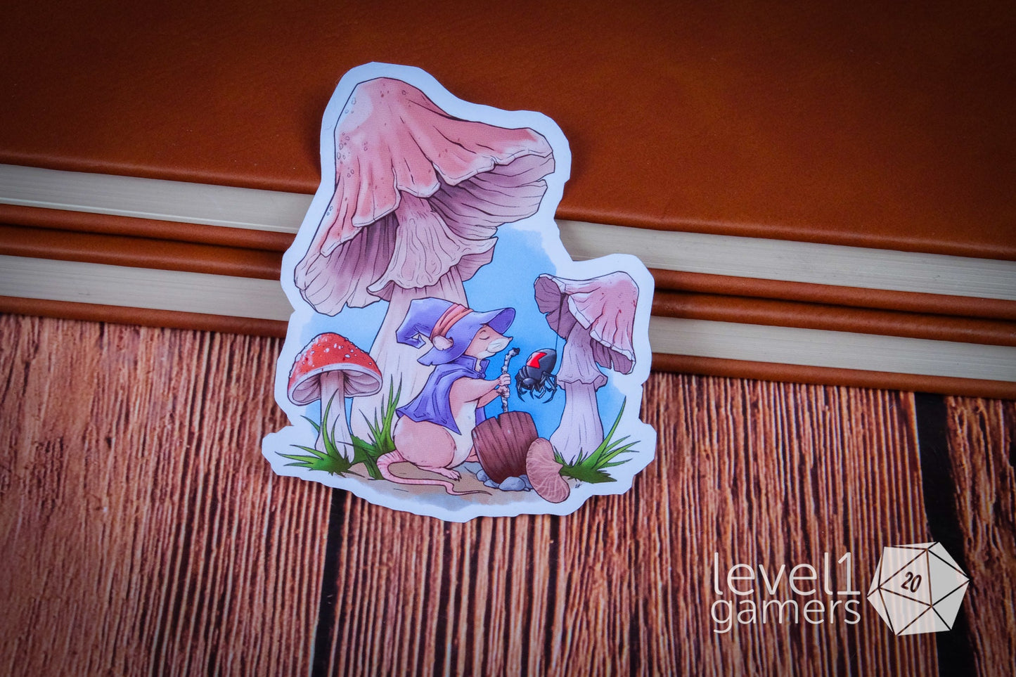 Mushroom Mousefolk Sticker Level 1 Gamers