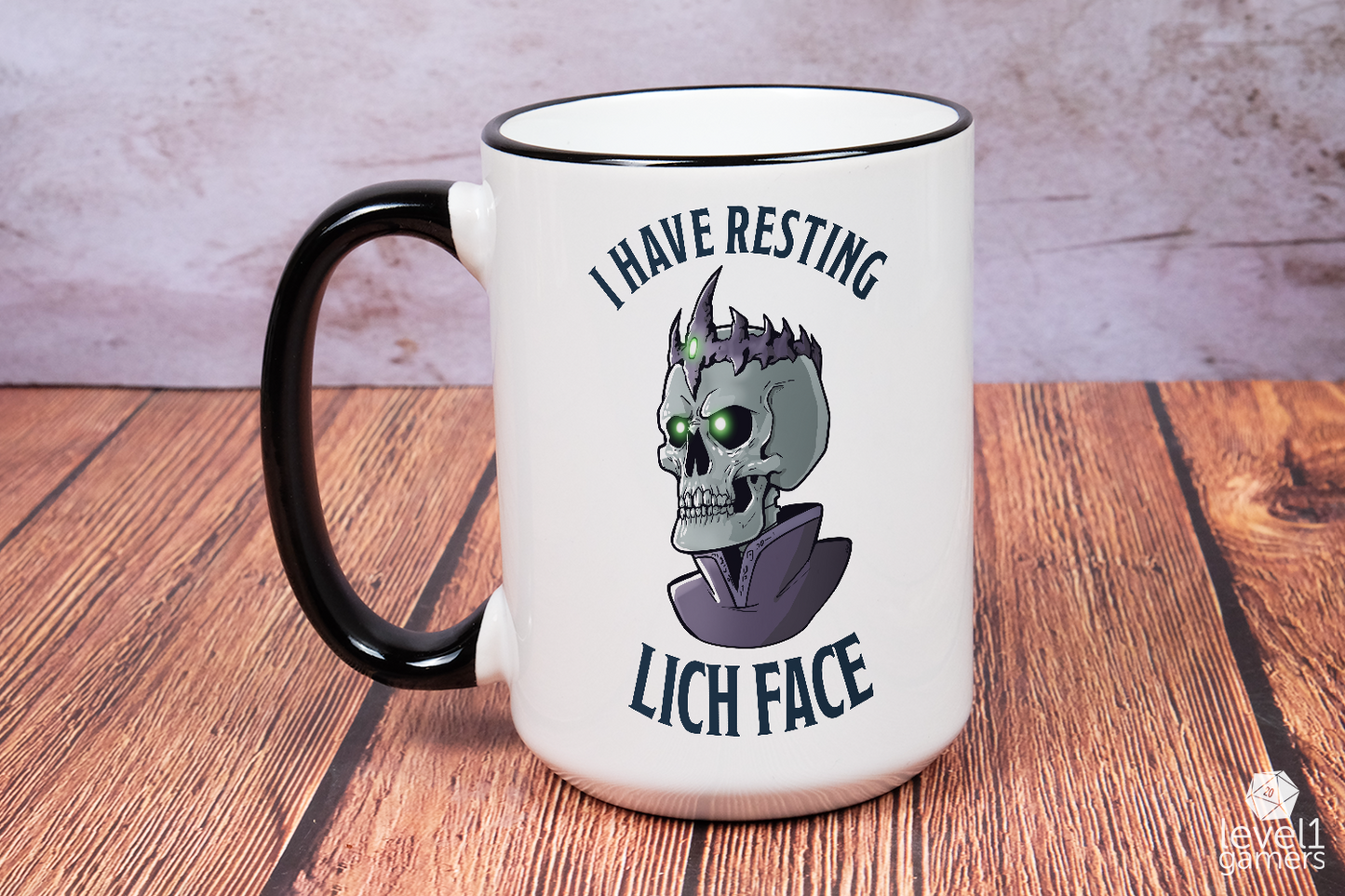 Resting Lich Face Mug Level 1 Gamers