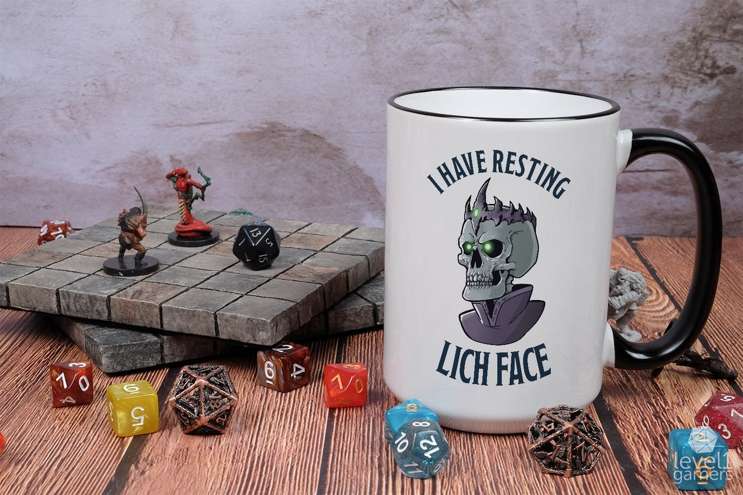 Resting Lich Face Mug Level 1 Gamers
