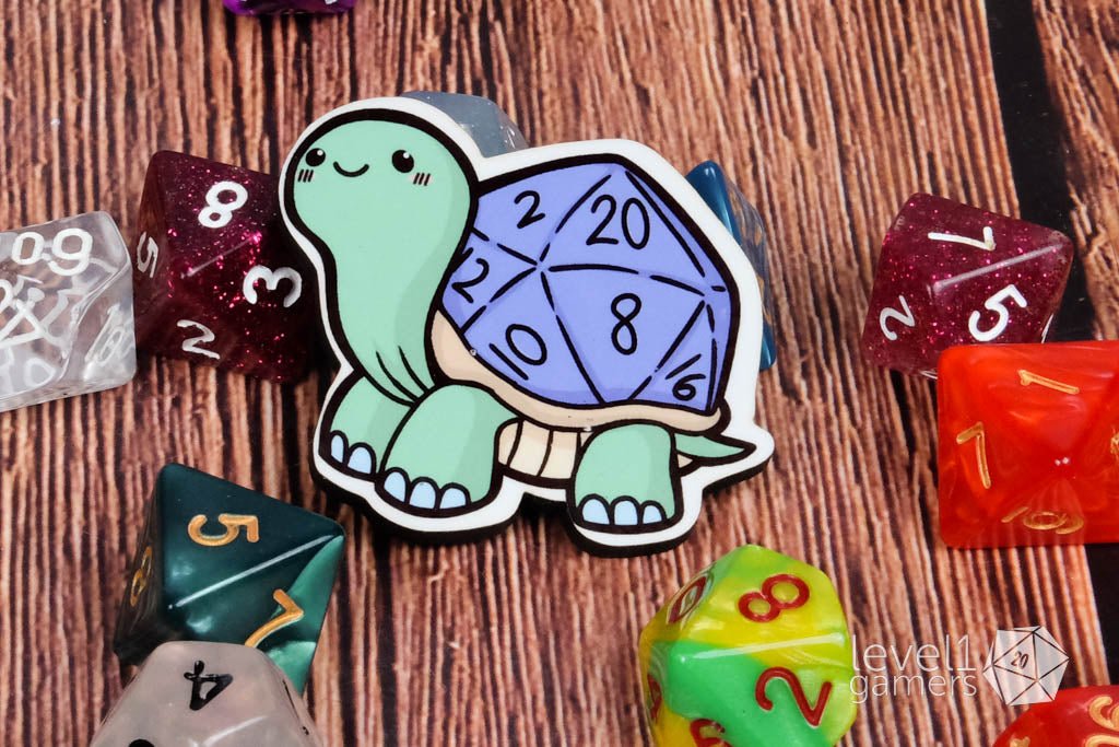 D20 Turtle Hardboard Pin Mugs Level 1 Gamers