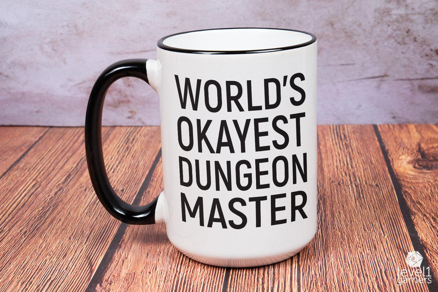 World's Okayest Dungeon Master Mug Level 1 Gamers