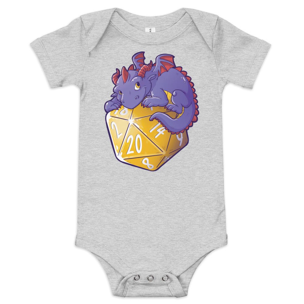 Baby short sleeve one piece Level 1 Gamers Athletic Heather 3-6m