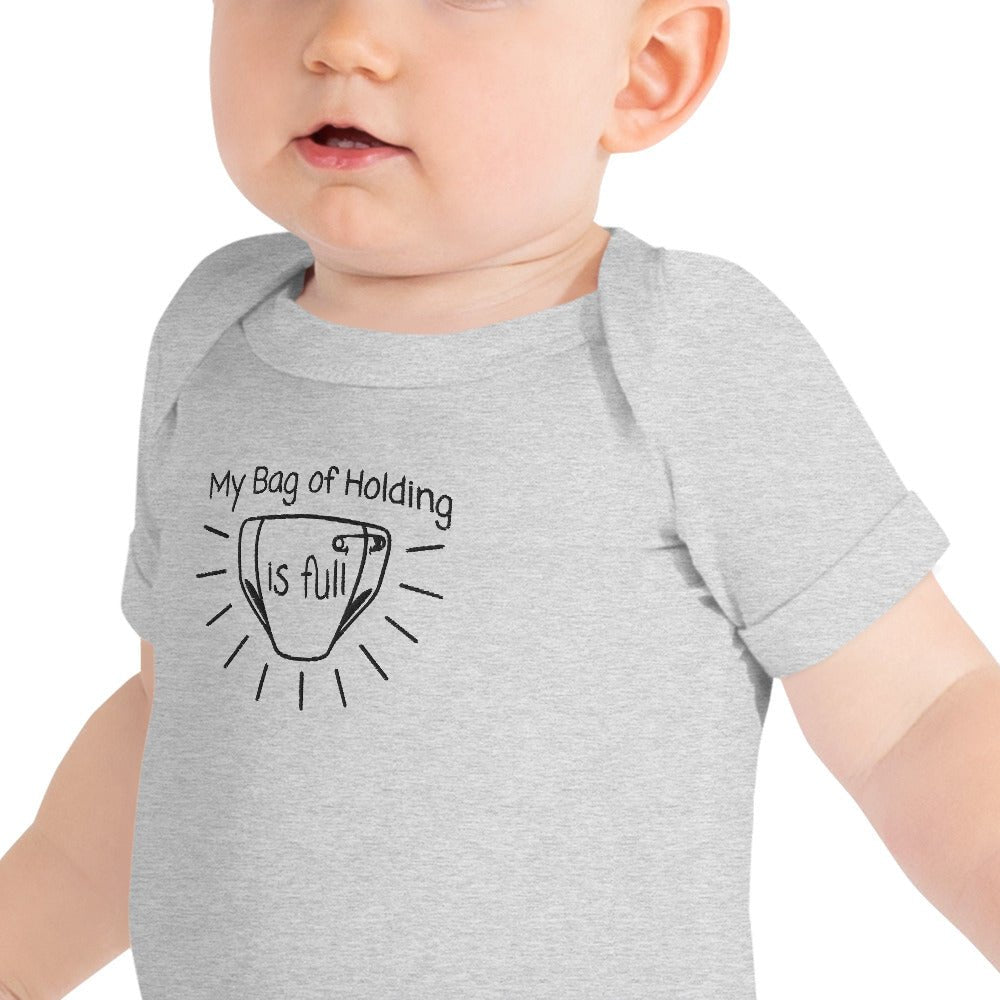Bag of Holding Embroidered Baby short sleeve one piece Level 1 Gamers