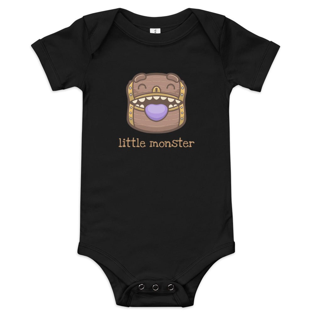 Little Monster Mimic Baby short sleeve one piece Level 1 Gamers Black 3-6m