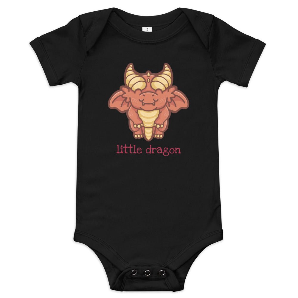 Little Dragon Baby short sleeve one piece Level 1 Gamers Black 3-6m