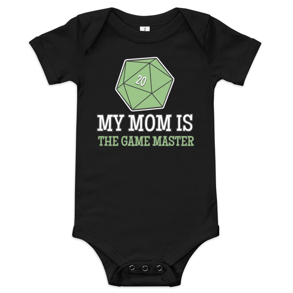 My Mom is the Game Master Baby short sleeve one piece Level 1 Gamers Black 3-6m