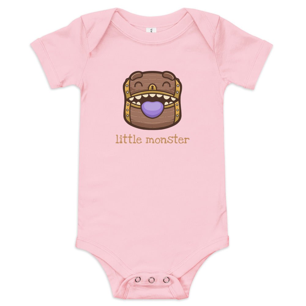 Little Monster Mimic Baby short sleeve one piece Level 1 Gamers Pink 3-6m